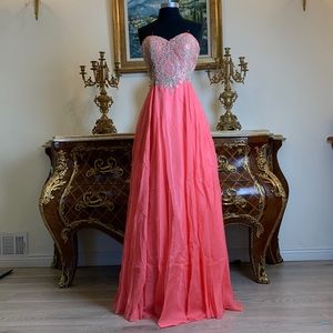 Meier Collection formal embroidery beaded prom dress